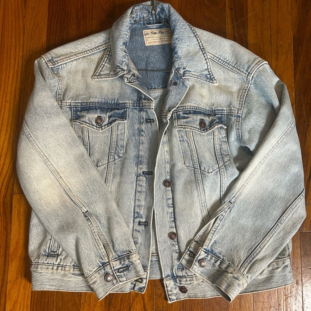 Free People Faded Blue Denim Jacket